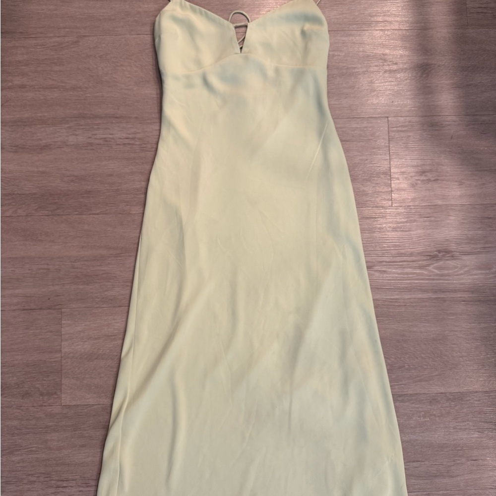 Abercrombie Petite Elegant Light Green Wedding Guest Dress